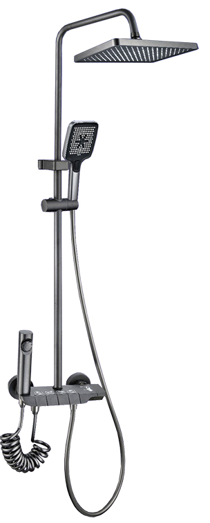 Columna Ducha con Teclado - Gun Metal