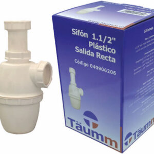 Sifón 1.1/2 Plástico Salida Recta - Caja