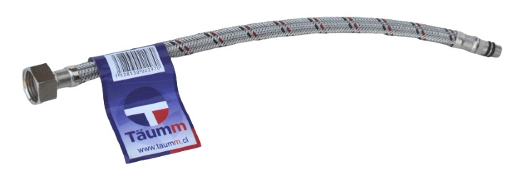 Flexible HE-HI M10x1 x 1/2"  35 cm rojo
