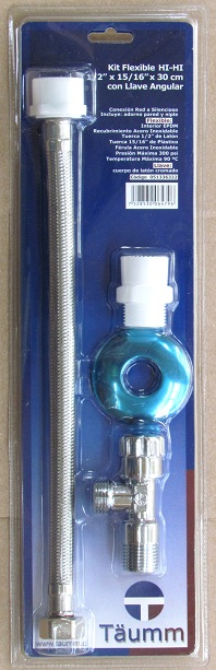 Flex. 30 cm HI-HI 1/2" x 7/8" c/ Llave Angular